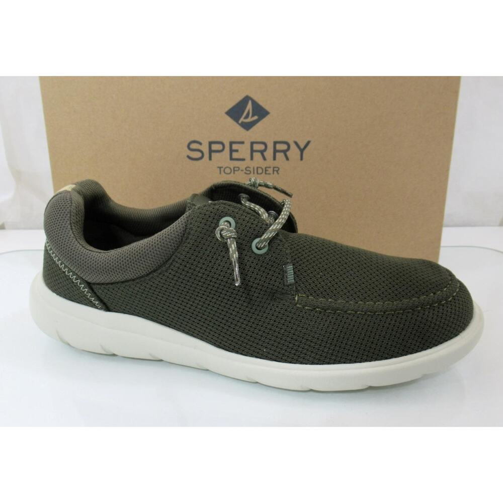 Men's Sperry Size 11 Top Sider Captain's Mocassin Oxford Sneakers Mesh Green